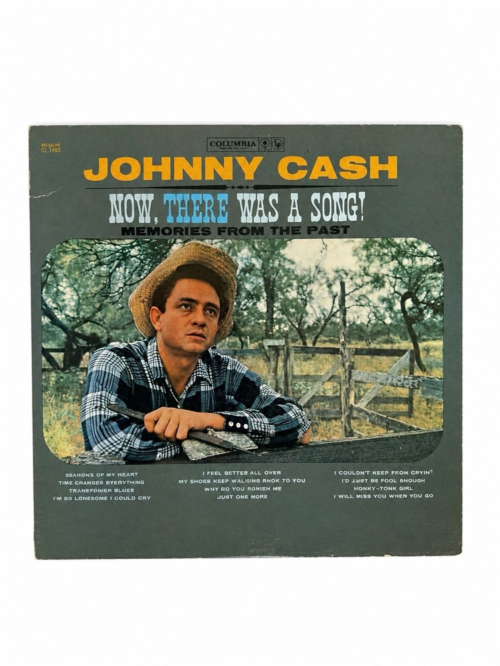 Columbia Johnny Cash Album Cover - Black, White, Cream